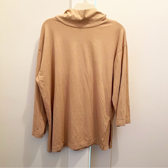 Demy by Demylee Tan Mockneck Cotton Top - Picture 1 of 6